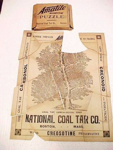Early AMATITE ROOFING PUZZLE CARBONOL Poultry Cleaner National Coal Tar Boston