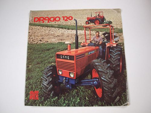 SAME Drago 120 Tractor Trattori Color Brochure Italy 12 pg. Original &#039;78