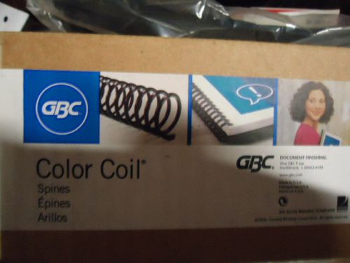 100 GBC Color Coil Binding Spine Black 8mm 4:1 9665010G