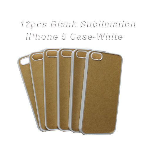 12pcs blank sublimation iphone 5 /5s cases white heat press transfer blanks for sale