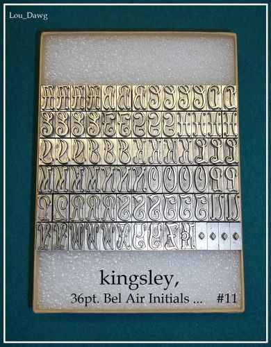 Kingsley Hot Foil Stamping Machine Type,  (  36pt. Bel Air Initials   )