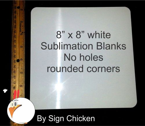 12- pieces 8&#034; x 8&#034;   white aluminum  sublimation blanks / with no holes for sale