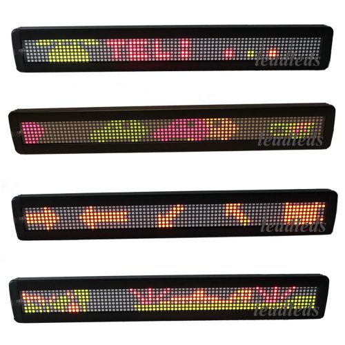 Rgy tri-color ir remote programmable scrolling led message sign board 4&#034;x26&#034; new for sale
