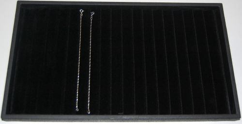 Full Size Tray with 18 Slot Black Velvet Bracelet Display Insert Liner S1