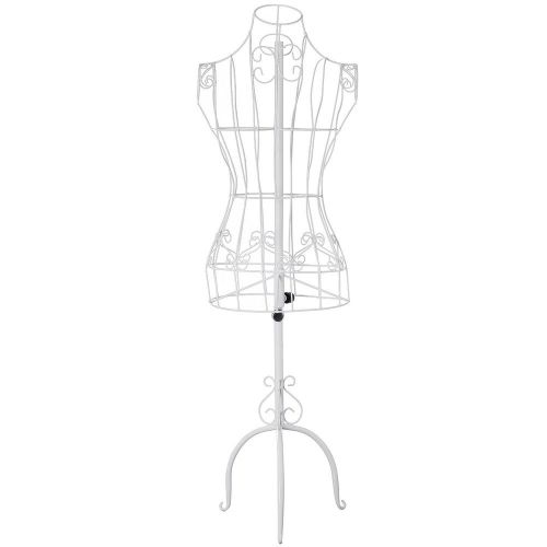Adjustable Height Wire Frame Dress Form Display Stand +Free Garment Bag