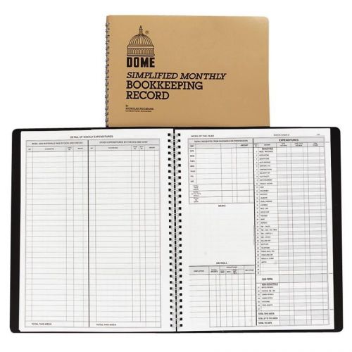 Dome weekly or monthly bookkeeping record;128 sheet(s)-wire bound-11.25&#034;x8.75&#034; for sale