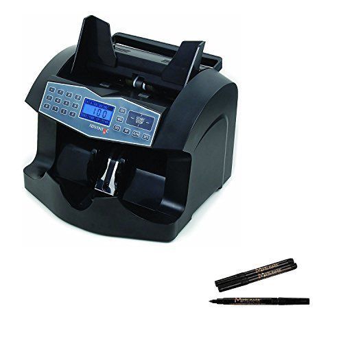 Cassida Advantec 75U heavy duty currency counter + Counterfeit Detector Pen