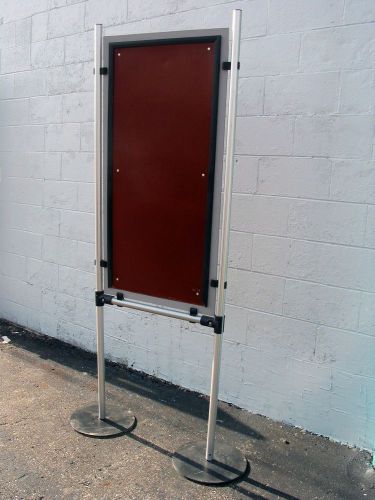 44.5 x 20.5 snap mount floor stand sign poster holder frame double sided for sale