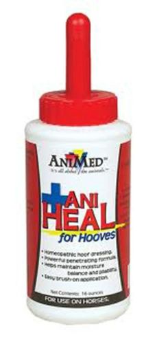 Animed Aniheal Hooves Pawpal Brush Cap 16 oz. Equine Homobathic Hoof Dressing