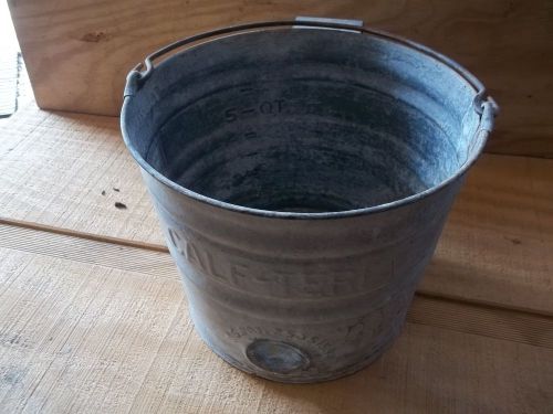 Vinatge used galvanized calf bucket #8 for sale