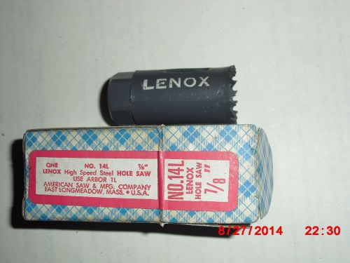 LENOX  #14L - 7/8&#034;  HOLE SAW - OLD STOCK
