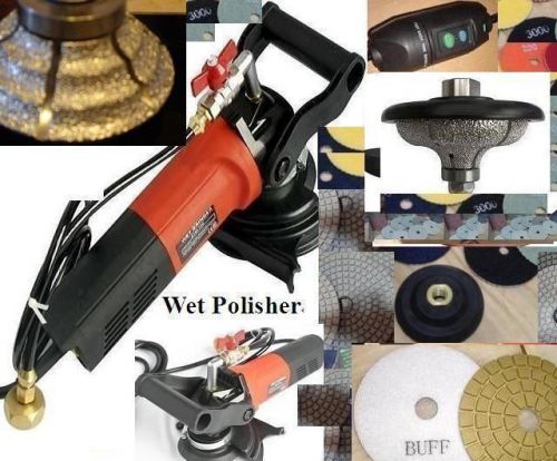 Wet polisher 3/4&#034; triple waterfall tb20 f20 ogee bullnose 30 pad buff concrete for sale