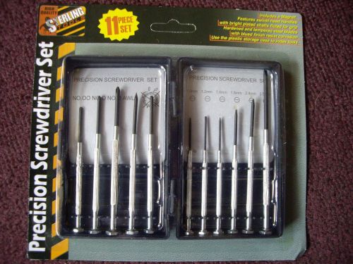 11 piece mini screwdriver set. Precision screw drivers w/ free knife with order
