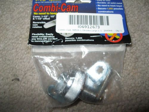 FJM Security 7850R-L Combination Cam Lock-1-1/8&#034; CHROME COMBI-CAM