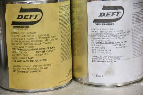 Deft polyurethane topcoat paint kit 03-y-166 (yellow 23722) 2 gal for sale