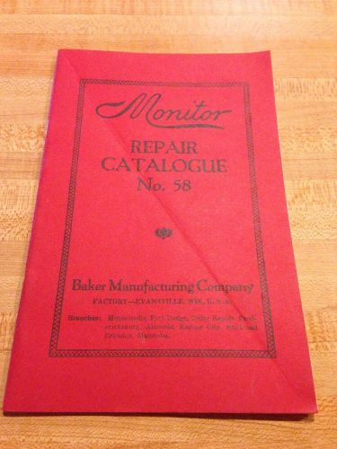 Monitor Repair Catalogue No 58 Windmill Engine 1928 Hit And Miss Or One Lunger
