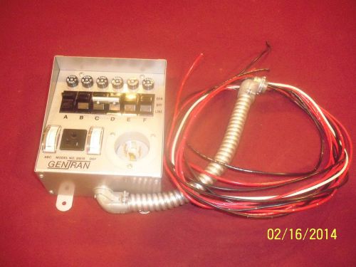GenTran  Transfer Switch - 6 circuit, 20 amp, Model 20216, cord and outside box