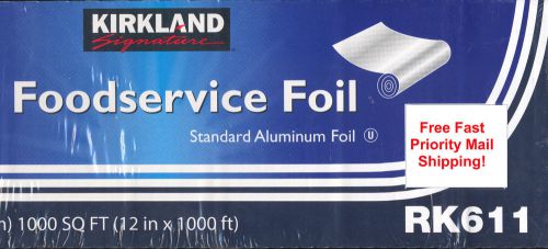 Kirkland signature premium quality aluminum foil rk611-12&#034; x 1000&#039; fastfreeship! for sale