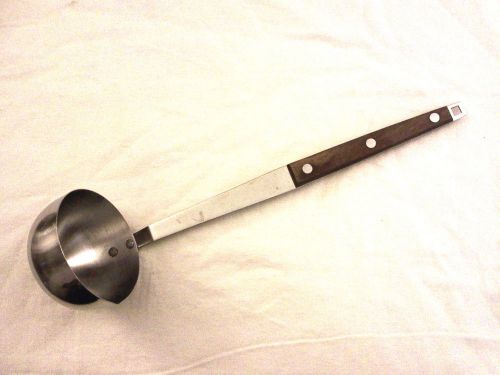 Vintage Stainless Hanging Kitchen Serving Gravy Ladle Made in JAPAN Wood Handle
