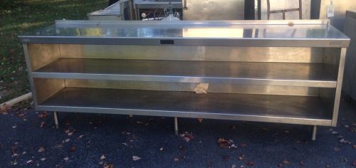 LAROSA Stainless Steel Shelving Storage Dish Cabinet Worktop NSF 8 Feet