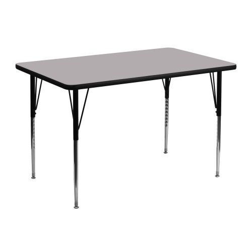 Flash furniture xu-a3048-rec-gy-t-a-gg 30&#034;x 48&#034; rectangular activity table with for sale