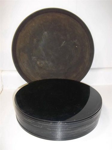 Carlisle A-R17 Serving Tray Black Round Black Acrylic?Disc Lot Display Plate