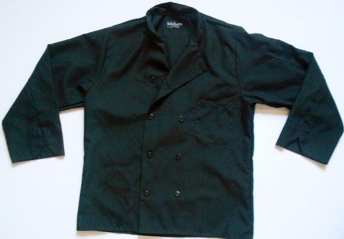 Kitchen Basix by Pinnacle Nurses Uniform Chef&#039;s Coat Black C375 Sz M