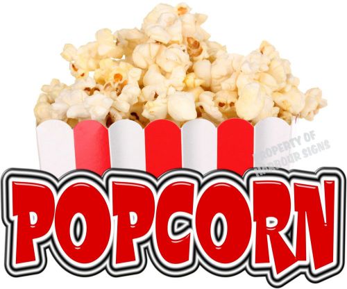 Popcorn 14&#034; Decal Concession Food Truck Cart Trailer Restaurant Vinyl Menu Sign