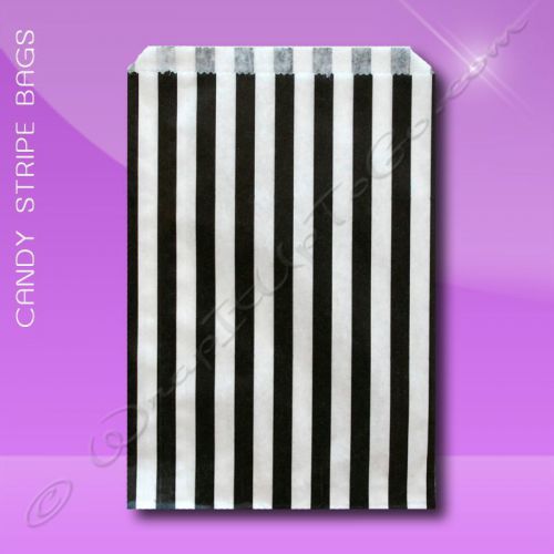 Candy Stripe Bags 5 x 7 –  Black Stripes
