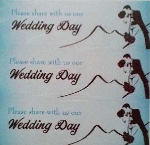 35 x Wedding Day Stickers for Invitations Save the Date Cards. Bride and Groom.