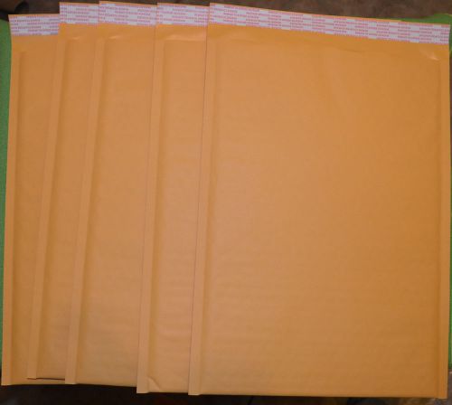 5 Large Bubble Envelopes / Padded Mailers Size #4 13.5&#034; x 10&#034; w/Pell and Seal
