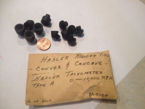 11, Hasler Tachometer Rubber Tips / Boots. Convex &amp; Concave. Type A