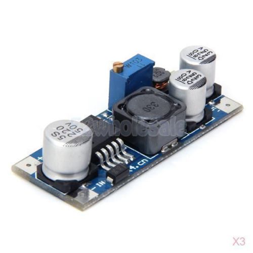 3pcs lm2596s dc adjustable step-down power supply module 3a 52x20x11 mm for sale