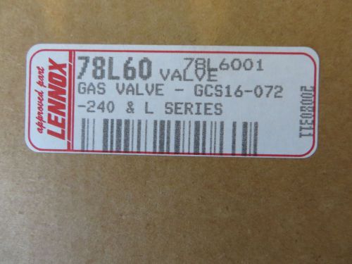 Lennox 78L60 Gas Valve GCS16-072-240 &amp; L Series, NEW