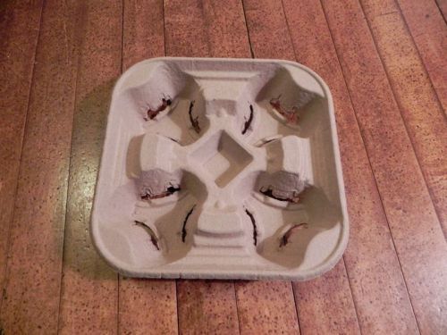 Greenwave biodegradable 4 cup drink holder carriers--box of 300--NEW!!