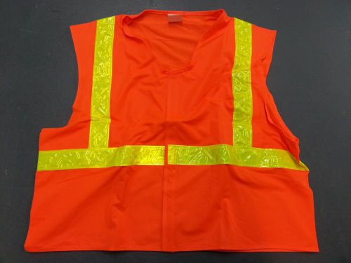 Polyester ANSI Class 2 Solid Safety Vest with 2&#034; Lime/Yellow Reflective Survey