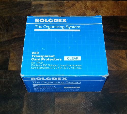 Rolodex - Transparent Card Protectors, Clear: TP-24 - 200+ new protectors - !