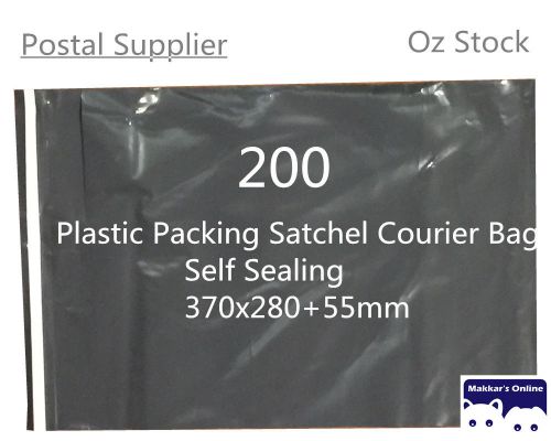 200PCS 370x280mm Plastic Satchel Courier / Shipping / Mailing Bag - Self Sealing