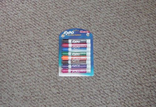 Expo dry erase markers - chisel tips - 8 different colors - intense color for sale