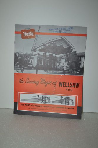 1962 wells manufacturing  bandsaw wellsaw sawing magic #400 catalog  (jrw #064) for sale