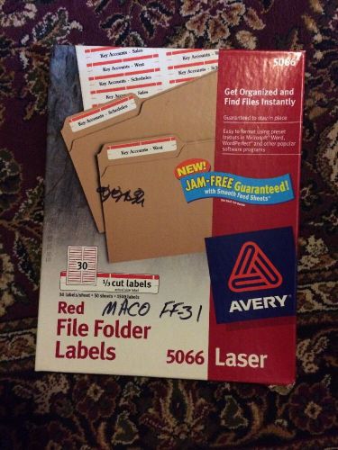 Avery Dennison Ave-5066 Filing Label - 0.66&#034; Width X 3.43&#034; Length