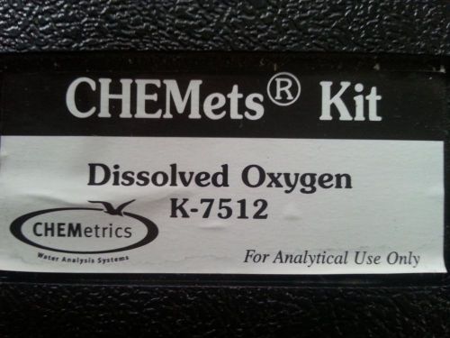 Oxygen (dissolved ) CHEMets Kit  Catalog No. K-7512  Chemetrics K7512