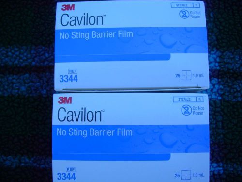 3M Cavilon No Sting Barrier Film Wipes, 2 Boxes of 25,Total: 50 wipes - #3344