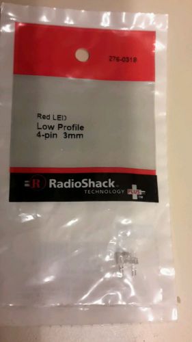 RadioShack® RED LED Bulb Low Profile 4 pin 3mm  Model: 276-0318