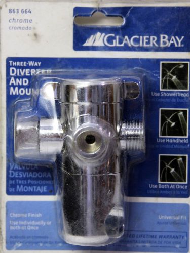 Plumbing-&#034;Glacier Bay Shower Diverter &amp; Mount Kit-Plastic-NEW (B1)
