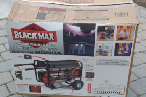 Black Max,Honda,  Commercial Portable Generato, Gasoline, Model # PM0496750