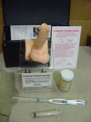 Health edco condom deluxe teaching training model semen simulator penis 26403 for sale