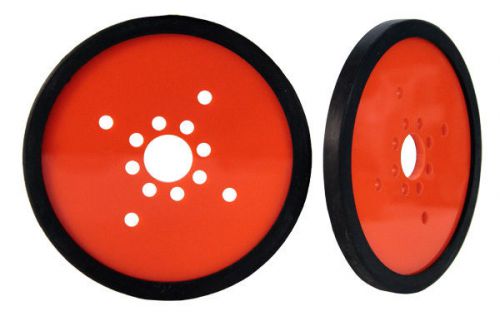 Pair of 5&#034; Diameter Precision Disk Wheels - Orange (595748)