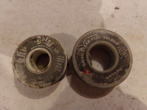 LOT OF 2  ROLLS OF SOLDER - PART OF ROLLS (SOME HAVE BEEN USED OFF THE ROLLS)