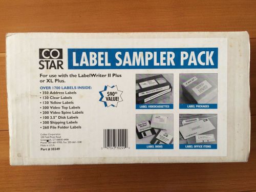CoStar Lebel Sampler pack Part # 30249 Over 1700 labels for LabelWriter II Plus